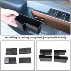 Car Front Rear Door Storage Box Compatible with Ford Maverick 2022-2026, 4Pcs Door Storage Box Glove Organizer Tray Door Organizer Handle Pocket Tray Insert Glove Pallet Tray Interior Accessories
