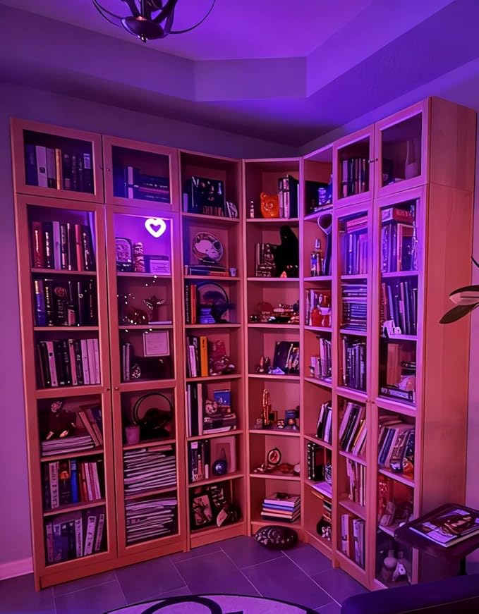 Car LED Ambient Light Solar Powered Heart Neon Light Car Led Lights Interior for Outdoor/Interior Car/Room Pink