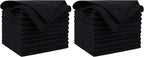 AIDEA Microfiber Cleaning Cloth Black 10PK, Microfiber Towels for Cars, Premium Wash Cloths, Dusting Cloth Lint Free Cleaning Rags for SUVs, House, Kitchen, Window, Cleaning Supplies12×12" (Pack of 2)