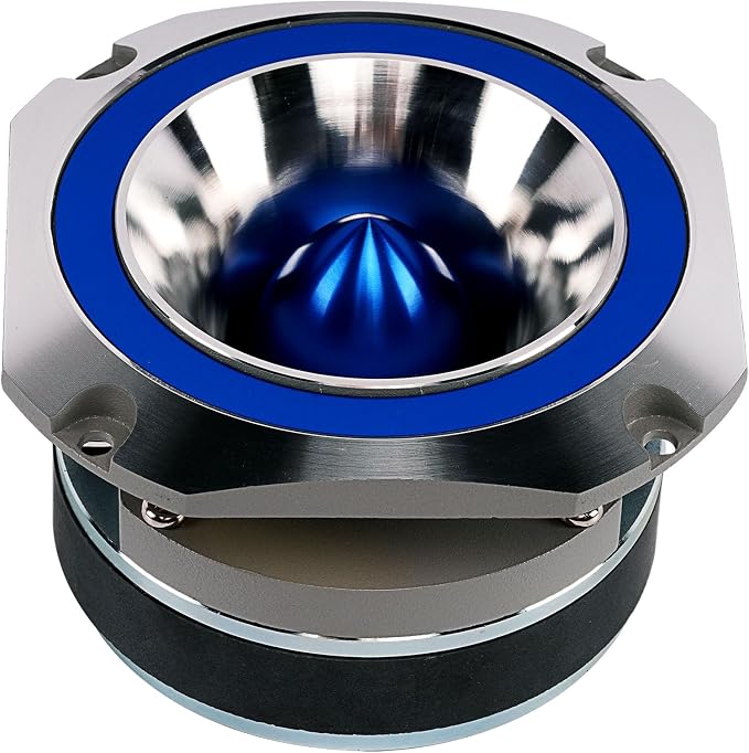 Heavy Duty Super Tweeter (ATR-4053-BLUE), 400 Watts, Die Cast Aluminum Frame, Candy Blue, Diamond Chrome Cutting Fnish, 1.5” Kapton Voice Coil, 4-8 Ohms