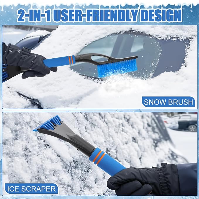 Canchiing Windshield Cover for Ice and Snow Kit Winter Car Essentials 600d Oxford Snow Cover with Ice Scraper Brush Storage Bag Winter Car Accessories Frost Hail Protector for Sedan Truck SUV and Mpv