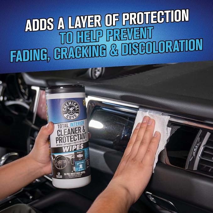 Total Interior Cleaner & Protectant Canister Wipes, Great for Cars, Trucks, SUVs, RVs, & More (30 Ct) - PMWCSPI22030