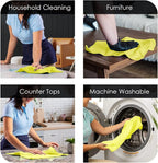 Microfiber Cleaning Cloths (Value Pack of 36) - Size 16 x 16 Inches, Highly Absorbent Cleaning Rags, Lint Free, Reusable and Washable, Microfiber Towels for Cars