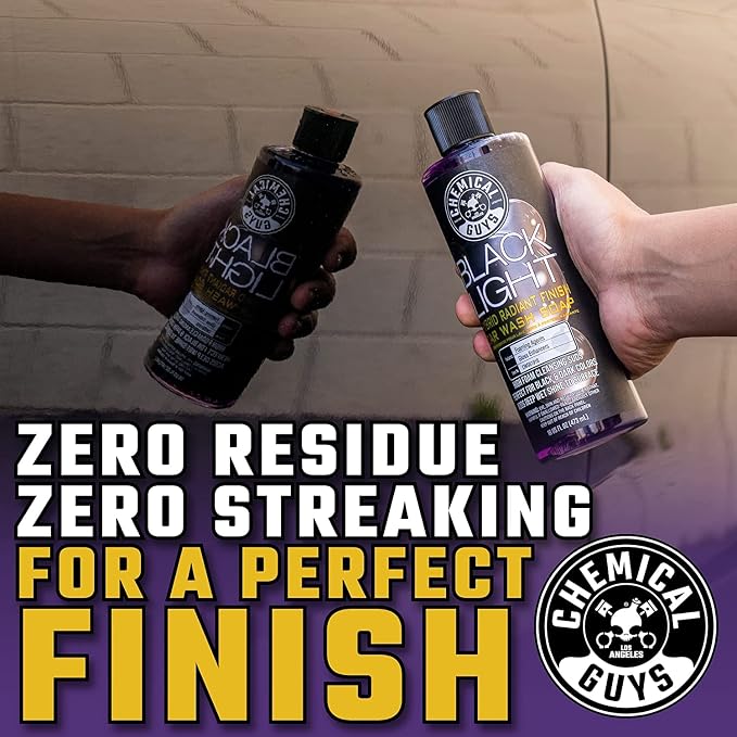 Black Light Hybrid Radiant Finish Car Wash Soap and Superior Surface Cleanser 2 Pack (2 X 16 Fl. Oz.) - Gloss Enhancing pH Balanced Formula for Maximum Shine
