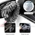 2 PCS Car Dash Duster Brush, Super Soft Microfiber Multi-Functional Car Cleaning Brush, Scratch Free Dash Dusting Tool with a Anti-Skid Handle for Vehicle Home Kitchen Cleaning (Gray)