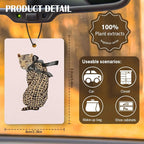 Trendy Pink Leopard Print Car Air Freshener 4 Pcs, Funky Retro Bikini Cheetah High Heels Hanging Air Freshener for Cars Closet Drawer Books, Cute Girly Car Accessories for Women