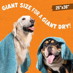 Furrocious Super Absorbent, Ultra Soft Microfiber Pet Towel for Drying & Grooming Dogs, Cats & More, Blue (25 inches x 36 inches) PCS1996 - Pet Blanket, Pet Bed Topper