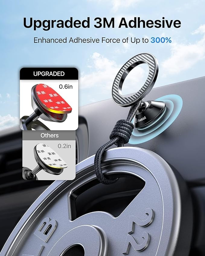 for Magsafe Car Mount [Strongest Magnet & Upgraded 3M Adhesive] Magnetic Phone Holder for Car Dashboard 360 Adjustable Magnetic Car Phone Holder Mount for iPhone 17 Pro Max 16 15 14 13 Plus