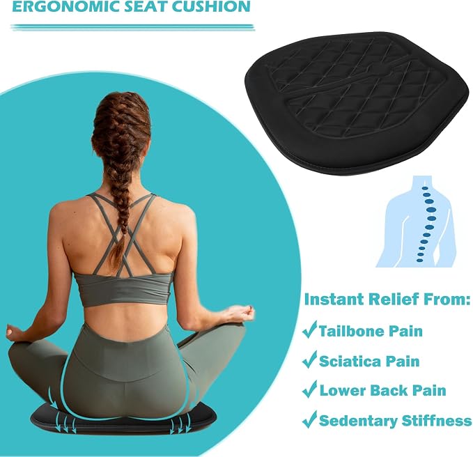 Memory Foam Car Seat Cushion for Driver - Heightening Seat Pad for Short Drivers, Relieves Pressure for Long Drives - Non-Slip Car Booster Cushion for Office, Truck, Wheelchair
