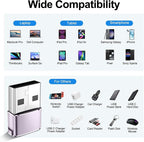 𝟒𝐏𝐚𝐜𝐤 𝐔𝐩𝐠𝐫𝐚𝐝𝐞𝐝 USB to USB C Adapter,Type-C Female to A Male Car Charger OTG Converter for Apple Watch Ultra 8 9 10,iPhone 16 15 14 13 Pro Max,Samsung S24,Nintendo Switch,AirPods,iPad,Car