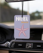 Coastal Beach Car Air Freshener 4 Pcs Coconut Scented, Summer Starfish Seashell Car Accessories Mirror Decor for Women, Girly Beachy Hanging Air Freshener for Cars Closet Drawer Books