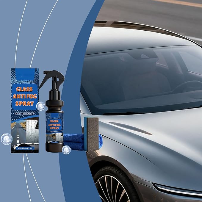 Anti Fog Spray | 120Ml Defogger, Quick Action, Long Lasting | Clear Vision Formula, Streak Free Finish, Glass Safe | Trucks Pickups Suvs Bicycle Helmets Rv Camping Daily Commute Travel