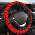 Red Black Spider Web Elastic Steering Wheel Cover Non-Slip Breathable Steering Wheel Protector Fit Auto, SUVs, Truck