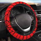 Red Black Spider Web Elastic Steering Wheel Cover Non-Slip Breathable Steering Wheel Protector Fit Auto, SUVs, Truck