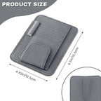 Car Sun Visor Organizer, Multifunctional Auto Visor Document Holder with Sunglasses Clip, Universal Car Interior Accessories Organizer for Drving License, Card, Pen (Gray)