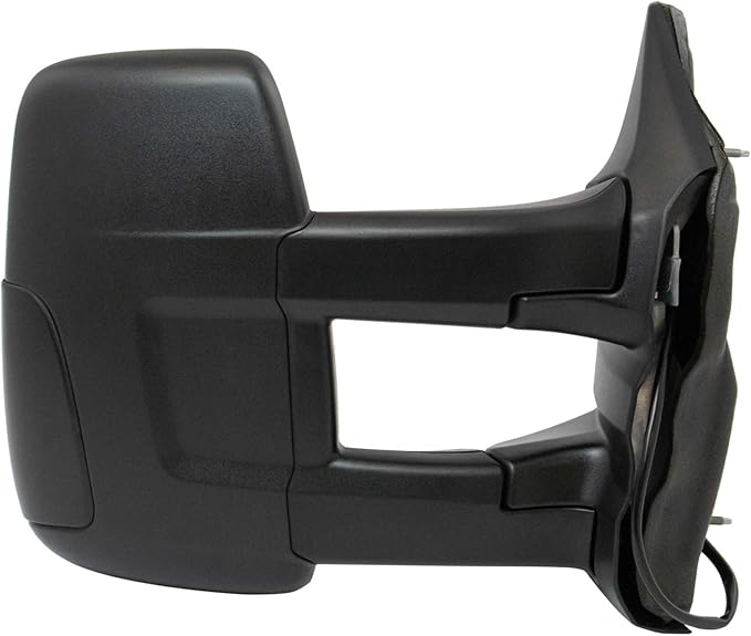 Passenger Side Power Mirror Textured Black Long Arm Design Compatible with 2015-2019 Ford Transit-250 Transit-350 Transit-350 HD FO1321626
