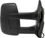 Passenger Side Power Mirror Textured Black Long Arm Design Compatible with 2015-2019 Ford Transit-250 Transit-350 Transit-350 HD FO1321626