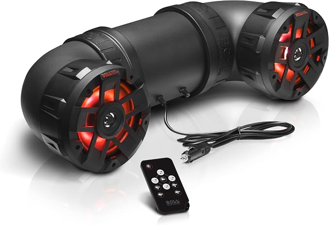 ATV65BRGB ATV Sound System - 6.5 Inch Speakers, Tweeters, IPX5 Weatherproof, Bluetooth, Built-in Amp, Multi-Color Illumination