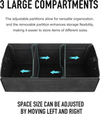 Car Trunk Organizer for SUV and Sedan, Black, 29.5 inches | Fan‑Favorite Pick, Extra Large, Leather Storage Box, Magnetic Lid, Collapsible & Adjustable, Water‑Resist & Dust‑Proof