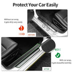 Carbon Fiber Wrap Tape for Car Door Sill Protector, Waterproof Scratch-Resistant Matte Black Vinyl Film, 2in x 33 ft for Cars, SUVs & Trucks