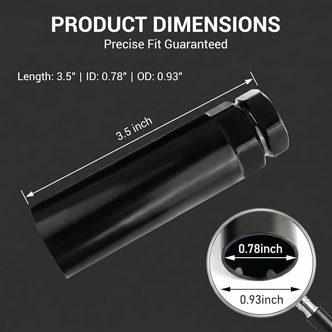 Large 7 Spline Lug Nut Socket, Car Wheel Lock Removal Tool, Replacement Lock Key for Aftermarket 7-Spline Wheel Nuts, for 21 mm (13/16 Inch) & 22 mm (7/8 Inch) Hex Socket Wrench
