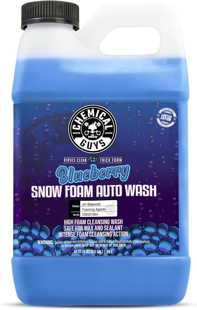 CWS21664 Blueberry Snow Foam Car Wash Soap (Works with Foam Cannons, Foam Guns or Bucket Washes), Safe for Cars, Trucks, SUVs, Jeeps, Motorcycles, RVs & More, 64 fl. Oz