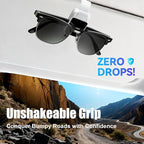2 Pack Sunglasses Holder for Car, One-Handed-Operation Visor Sunglass Holder Clip, Easy Access Storage for Driving,Universal Fits (White)