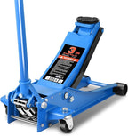 3 Ton Low Profile Floor Jack, Heavy Duty Steel Hydraulic Car Jack with Dual Pistons Quick Lift Pump, Hydraulic Racing Floor Jack, Lifting Range 3" to 20", Blue