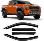 Rain Guards Compatible with Toyota Tacoma 2024-2026, Tape-on Durable Side Windows Wind Deflectors Rain Visor 2024 2025 2026 Tacoma out Channel Window Rain Guard Black 4 PCS
