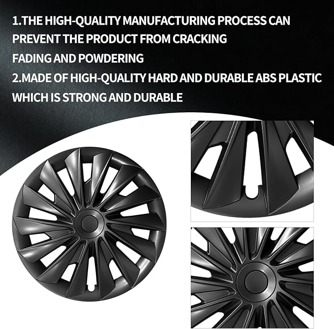Wheel Cover for Tesla Model 3 Highland (2023-2025) Hubcaps 18 inch Hubcaps 4PCS Wheel Rim Cover Full Rims Cover ABS Hubcap for Tesla Model 3 Accessories