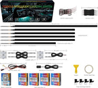 Dreamcolor Acrylic Car Interior Lights 10 in 1 RGB LED Strip Lights APP Control Zoned Control System 252 Color Modes DIY Fiber Optic Ambient Lighting Kits Music Car Neon Light Kits New Version