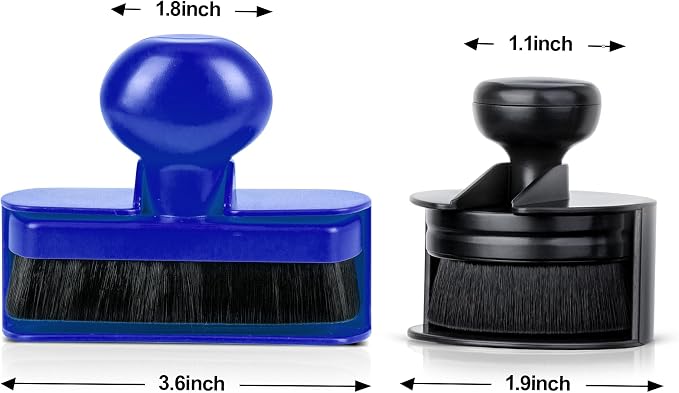 Tire Shine Applicator Brush - Large Automotive Tire Dressing Applicator with Storage Stand for Car Detailing & Wash Kit, 3.6 Inch Length (Blue)