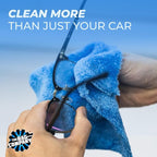 The Eaglet 500 - Professional Korean 70/30 Blend; Super Plush Microfiber Detailing Towels; Perfect for Wheels, Mirrors, and More; 500GSM; 8inx8in, Blue (10-Pack)