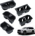 5PCS Cup Holder Set for Toyota Sequoia Accessories 2023 2024 2025 2026 TPE Cup Holder Insert Front Center Console/2nd/3rd Row Protector Organizer Pad for 2024 Sequoia (SR/Limited) 8 Seat Only