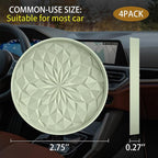 ME.FAN Car Coasters for Cup Holders [4 Pack] - 2.75In Silicone Auto Mug Mats - Universal Non-Slip Recessed Car Interior AccessoriesDesert Sage
