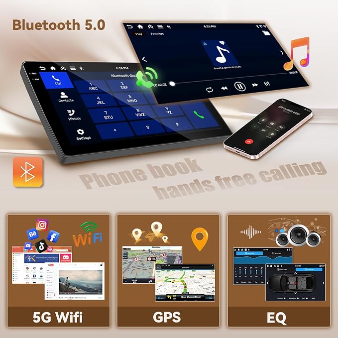 4+64G 9" Android 15 Car Stereo for Toyota Prius C 2012-2014 | 9‘’ in-Cell Touchscreen, Wireless Carplay Android Auto, 5G WiFi Bluetooth Mirror Link, GPS SWC FM/RDS/EQ, Backup Cam+Mic