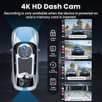 Wireless Apple CarPlay Screen for Car, 9" Portable Carplay & Android Auto Touchscreen Stereo with 4K Dash Cam 64GB SD, Car Radio with App Control, Bluetooth 1080P Backup Camera, GPS, Voice Control, FM
