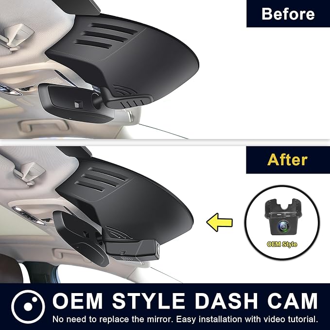 Front 4K & Rear 1080P Dash Cam Custom for Volvo XC40 2019-2022 (Model A) | T4 T5 etc, UHD 2160P Video,WiFi & App,Integrated OEM Look,Easy to Install,G-Sensor,128GB Card