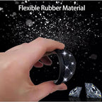 Bling Diamond Steering Wheel Cover with 2.75 inch Car Cup Holder Coasters, Sparkly Car Auto SUVs Interior Accessories for Women Girls, Universal Fit 14" 1/2-15" - Black