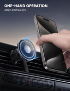For MagSafe Car Mount - [20X Strong Magnets] [Metal Hook] Magnetic Phone Holders for Your Car - 360° Rotation Car Phone Holder Valentines Day Gift for iPhone 16 Pro Plus Max Case & All Phones