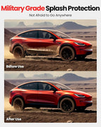 Tesla Model Y Accessories - Mud Flaps [Protect Paint, No Drilling Required] All-Weather Splash Guard Body Kits for Model Y 2019-2024, Black (Set of 4)
