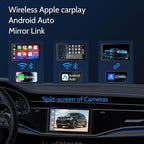 7" Car Stereo Double Din Wireless Apple Carplay Radio Screen for Car Audio Receivers, Bluetooth 5.0 Car Play Android Auto Touchscreen, Channel RCA, Backup Camera, SWC, FM/AM|Car Audio Receivers