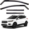 GrandWheel Window Deflectors Smoke Tinted in-Channel Side Window Vent Visor Deflectors Rain Guards Compatible with Ford Escape 2013-2019 - 4pcs - GW0951
