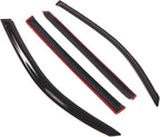 WD2-709 Dark Smoke 4 Pcs Set Window Visor (Outside Mount) Deflector Rain Guard Compatible with 2008-2015 Lexus LX570