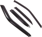 WD2-713 Dark Smoke 4 Pcs Set Window Visor (Outside Mount) Deflector Rain Guard Compatible with 1990-1994 Mazda 323