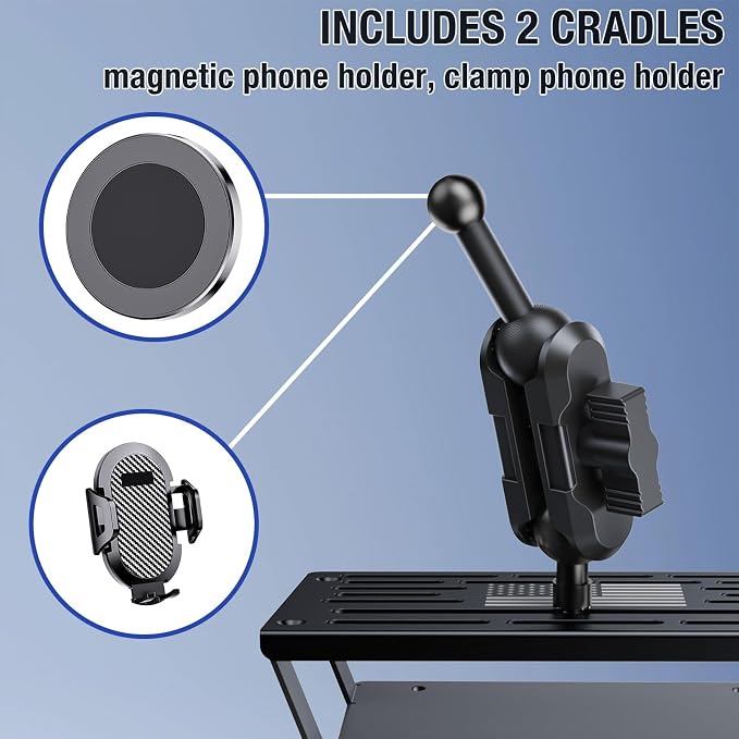 Metal Phone Mount for 2015-2020 Ford F150 & 2017-2022 F250/350 Shakeproof Dash Mount Holder Cool Ford Accessory