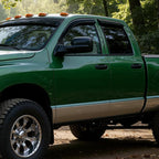 Tape on Rain Guards for Dodge Ram 1500 Quad Cab 2002-2006 2007 2008, Window Deflectors Window Visors for Fresh Air Circulation, Smoke Tinted, 4PCS