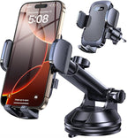Phone Holders for Your Car Phone Holder Mount【Super Suction】 Cell Phone Holder for Car Accessories for Women Men【360° Adjustable】 Suction Phone Mount for Car, Window, Bathroom