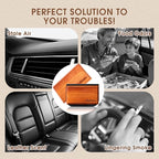 Car Air Freshener - 3 Pack (Amber-Teak-Pine) Wooden Air Freshener, Natural Essential Oil Scents, Car Accessories for Women, Smell Good Premium Automotive Gift Set - Metal Clip Included
