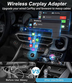 Wireless CarPlay Adapter, 2026 Upgraded Convert Wired to Wireless, 2-in-1 CarPlay & Android Auto, Plug & Play, Auto-Connect & No Latency, USB/USB-C for Cars with Built-in CarPlay iOS 10+/Android 11+
